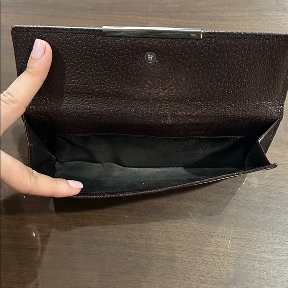 GUCCI GG Pattern Canvas Leather Brown Bifold Long Wallet Purse Italy Used - Picture 5 of 12